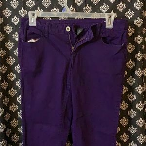 Royal purple jeans.